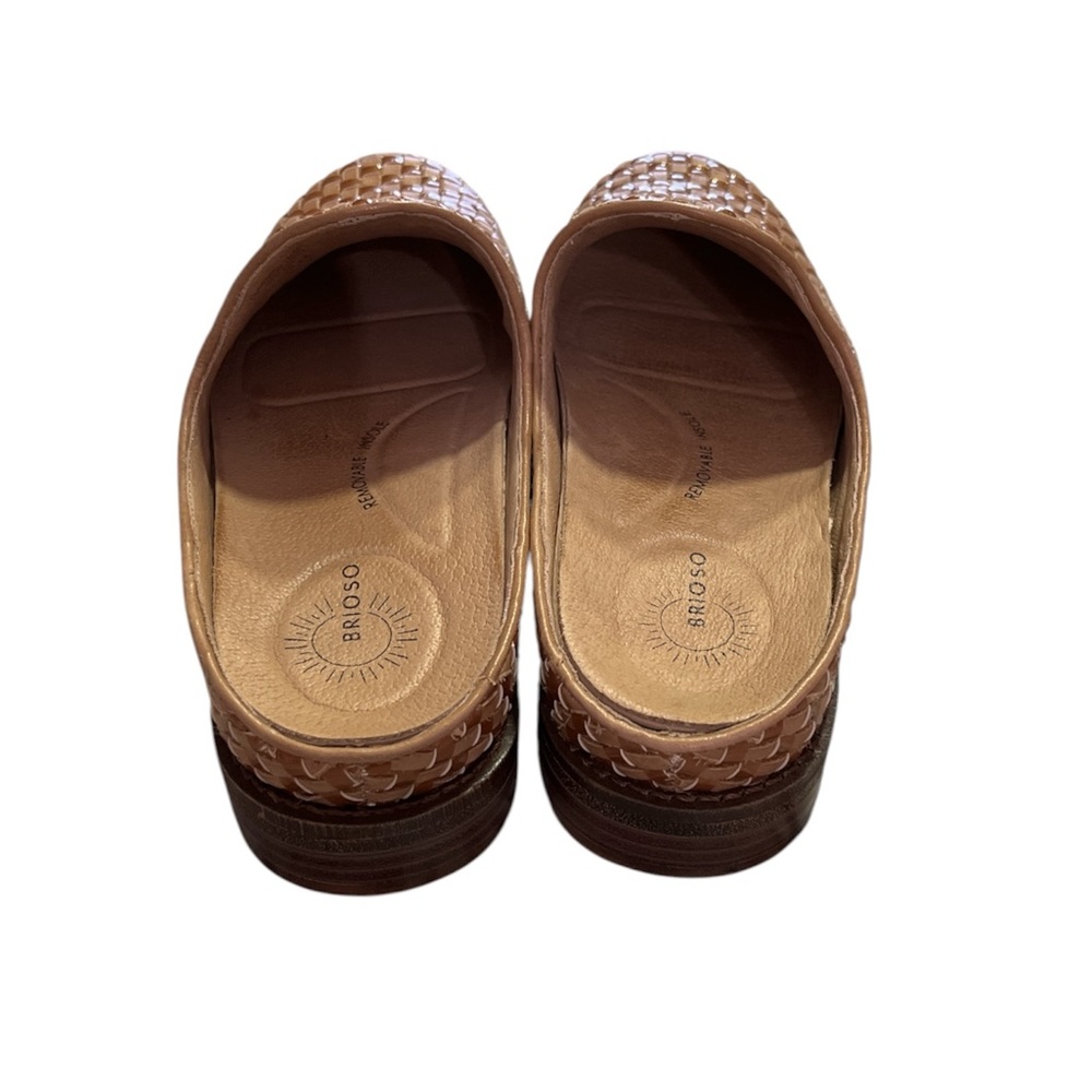 Brioso Woven Leather Slip-On Mules - Brown - Picture 3 of 6